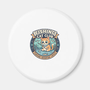 Fishing Cat Süße Katze T-Shirt Design - Fishing Ca Magnet