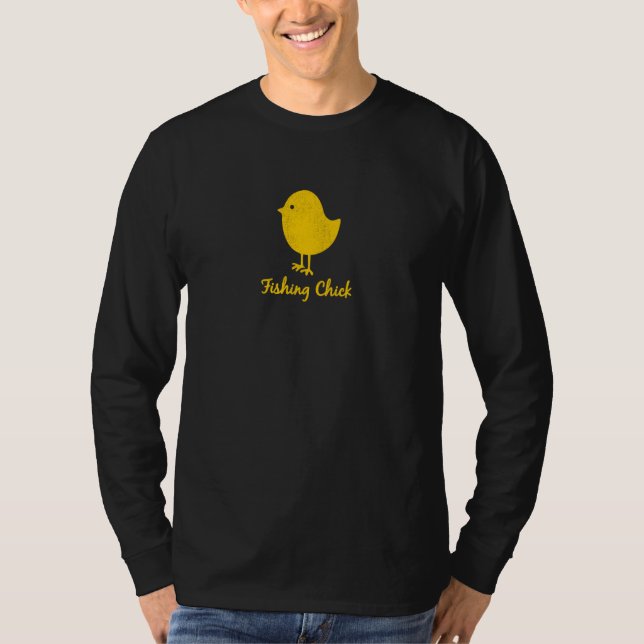 Fishing Chick  Graphic T-Shirt (Vorderseite)