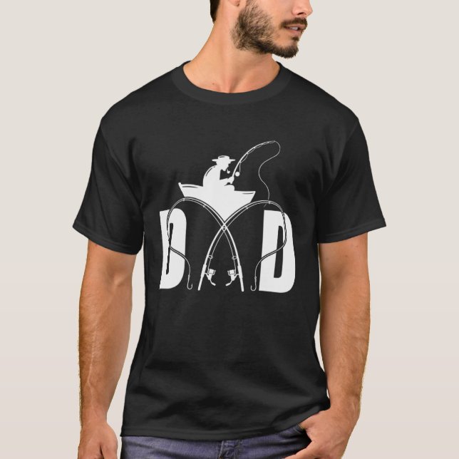 Fishing Dad Fisherman Fisher Fish Catcher Fathers  T-Shirt (Vorderseite)