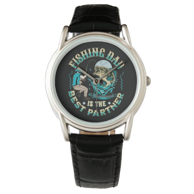 Fishing Dad Is The Best Partner Armbanduhr (Vorderseite)