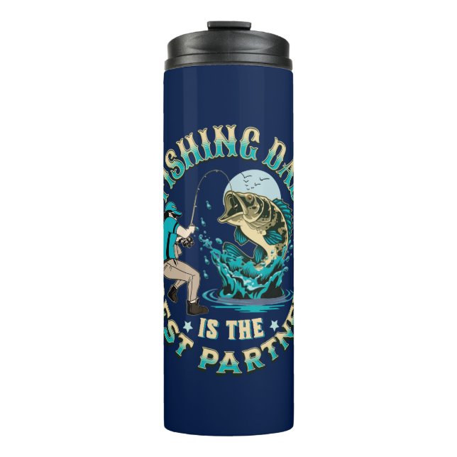 Fishing Dad Is The Best Partner Thermosbecher (Vorderseite)