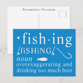 Fishing Definition Beer Exaggeration Hooks  Gift Feiertagspostkarte