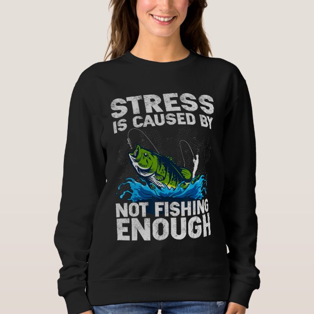 Fishing Design For Men Women Bass Fly Fishing Sweatshirt (Vorderseite)