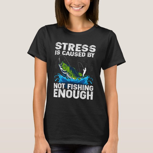 Fishing Design For Men Women Bass Fly Fishing T-Shirt (Vorderseite)