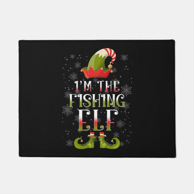 Fishing Elf Christmas Fußmatte (Vorderseite)