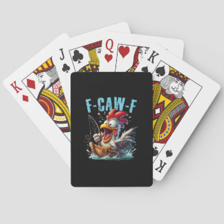 Fishing F-Caw-F Funny Chicken Scream Humor Spielkarten