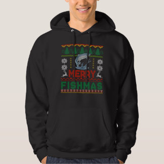 Fishing Fish Ugly Christmas Sweater Pink Salmon Fi Hoodie