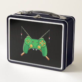 Fishing Gamer Video Game Funny Fisherman Lover Metall Brotdose