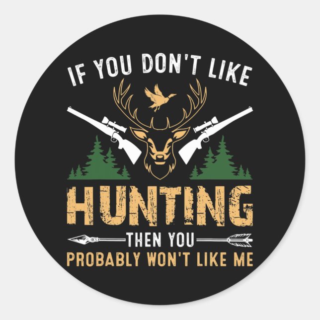 Fishing Hunter Dad Gift Hunting  Runder Aufkleber (Vorderseite)