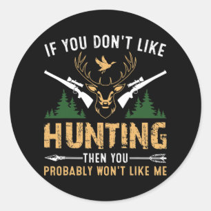 Fishing Hunter Dad Gift Hunting  Runder Aufkleber