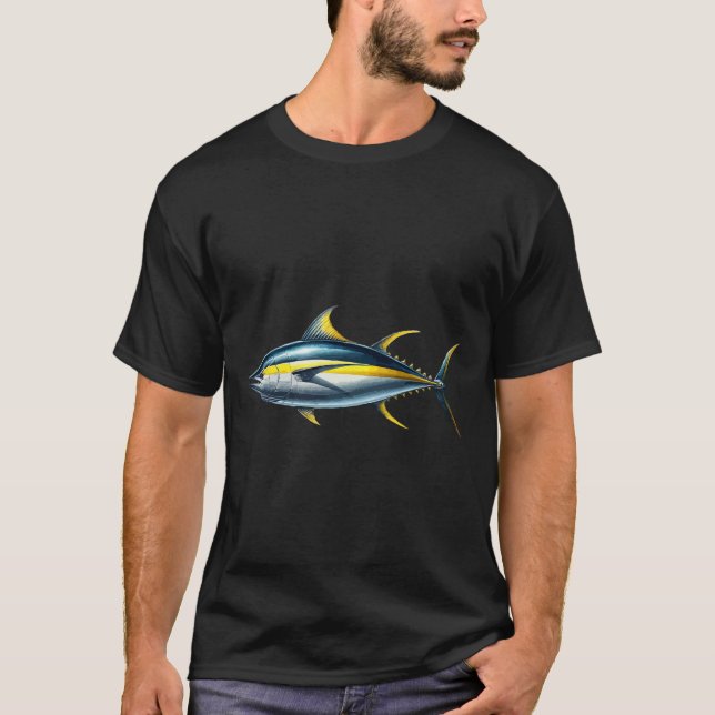 Fishing Lover Fish Graphic Design Yellowfin Tuna  T-Shirt (Vorderseite)