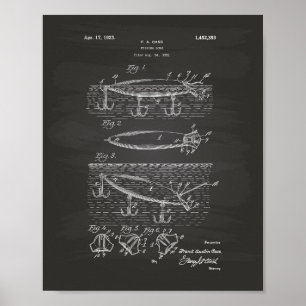Fishing Lure 1923 Patentenkabine Poster