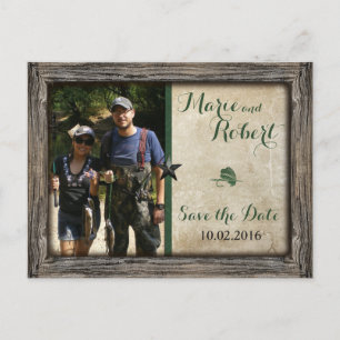 Fishing Lure Wedding Foto Save the Date Postkarte