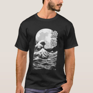Fishing Master Fischer Die Große Welle vor Kanagaw T-Shirt