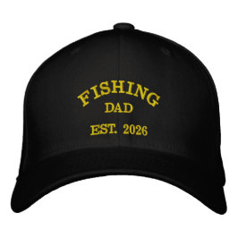 Fishing Papa Est. 2026 | Besticktes Design Bestickte Baseballkappe