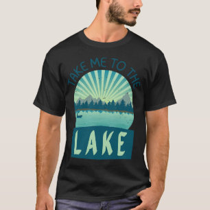 Fishing Queen - Sonnenuntergangs-Silhouette T-Shirt