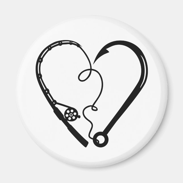 FISHING ROD HEART HOOK MAGNET (Vorne)