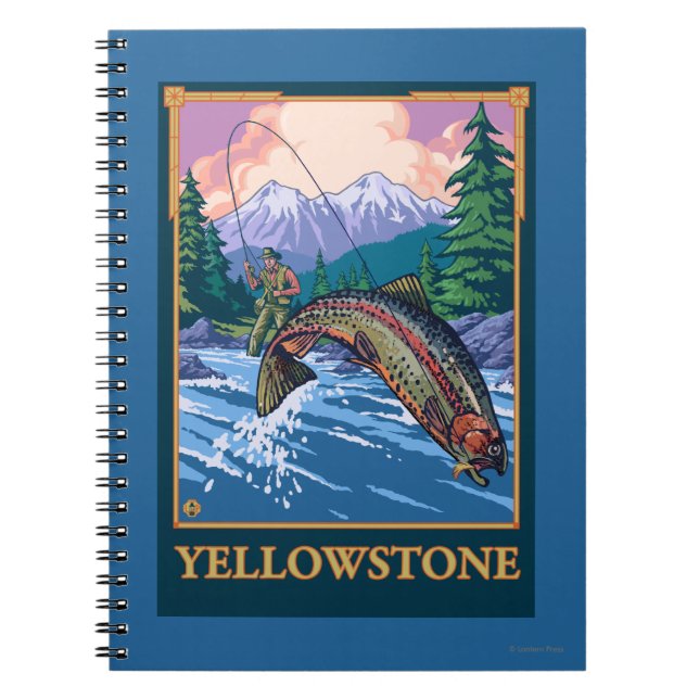 Fishing Scene - Yellowstone Nationalpark Notizblock (Vorderseite)