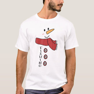 Fishing Snowman Kostümfamilie Matching Funny Chri T-Shirt