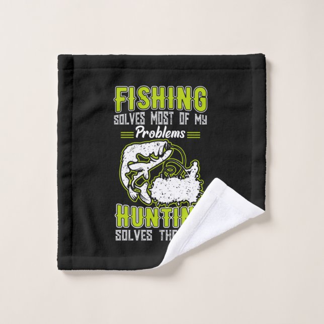 Fishing Solves Most Of My Problems Waschlappen (Waschlappen)