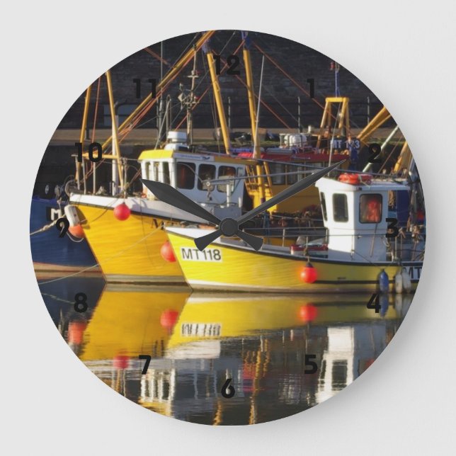 Fishing trawlers große wanduhr (Vorderseite)