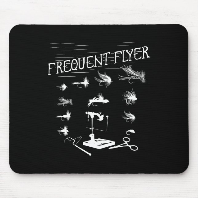 Fishing Tying Fun Fisherman Weihnachtsväter Mousepad (Vorne)