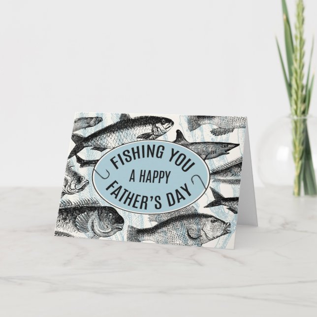 Fishing You A Happy Father’s Day Karte (Vorderseite)