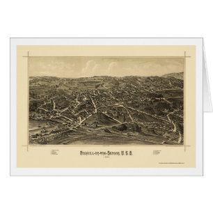Fishkill, carte panoramique de NY - 1886