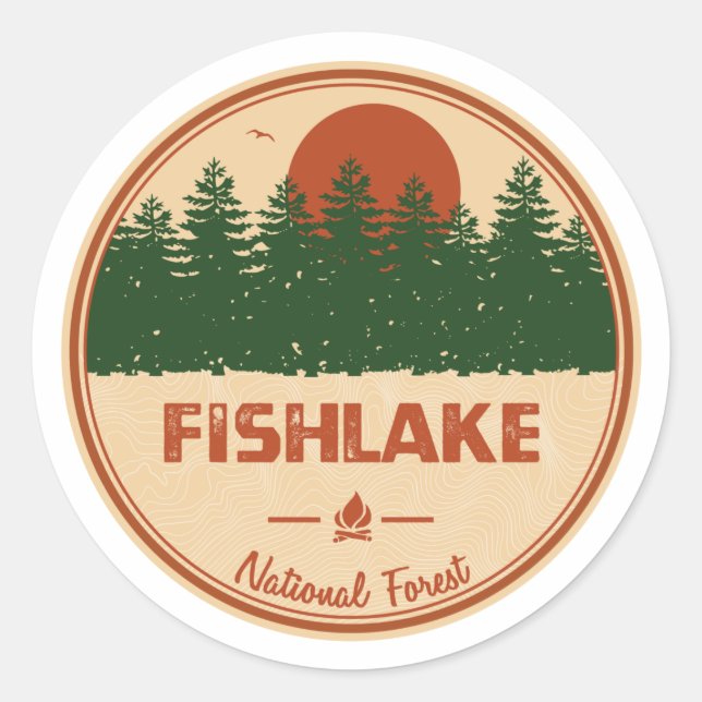 Fishlake National Forest Runder Aufkleber (Vorderseite)