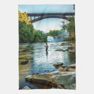 Fishman des Genesee Handtuch