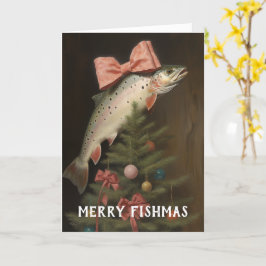 Fishmas Tree Christmas Card Karte