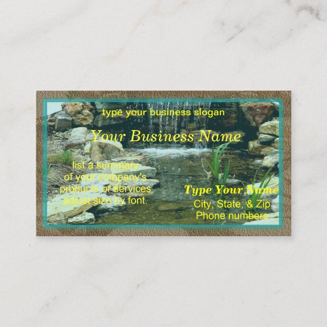 Fishpondkarte Visitenkarte (Vorderseite)