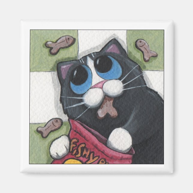 Fishy Bites - Cat Magnet (Vorne)