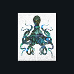 Fishy Blue Octopus Leinwanddruck<br><div class="desc">Küste und tropisch</div>