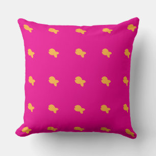 Fishy Fishy Kids Hot Pink Throw Kissen Kissen