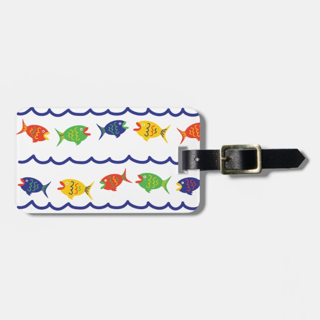 Fishy Luggage Tag Gepäckanhänger (Vorderseite horizontal)