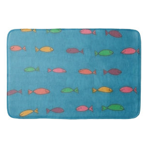 Fishy Pattern Bath Mat Badematte