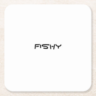 Fishy Rechteckiger Pappuntersetzer