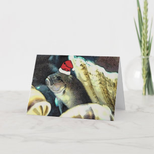Fishy Santa Christmas Card Feiertagskarte