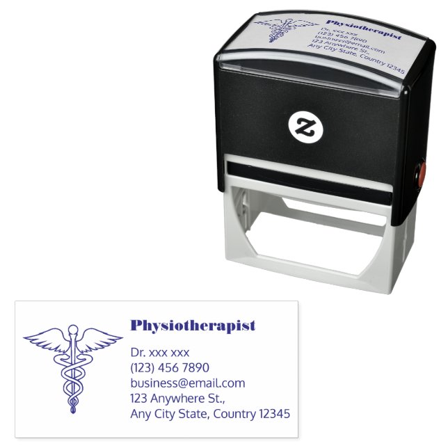 Fisiotherapie-Briefmarke: Eine Berufliche Touch fü Permastempel (Beispiel)
