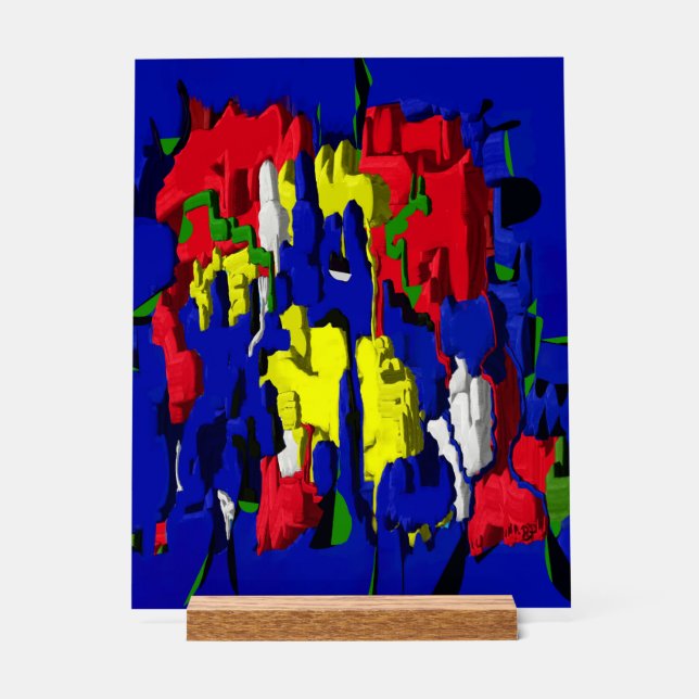 Fissures dans le bleu, abstrait (Recto)