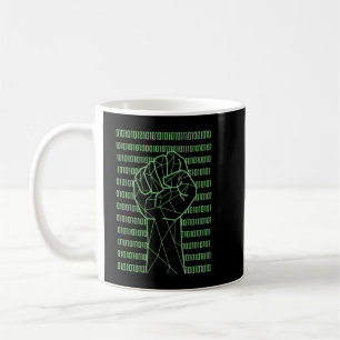 Fist Binary Code Programmer Kaffeetasse