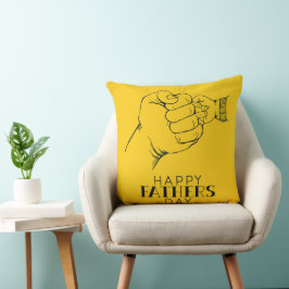 Fist Bump Father Child Hand Sketch Kissen