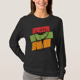 Fist Hand Black History Month Afro Afrikanischer S T-Shirt