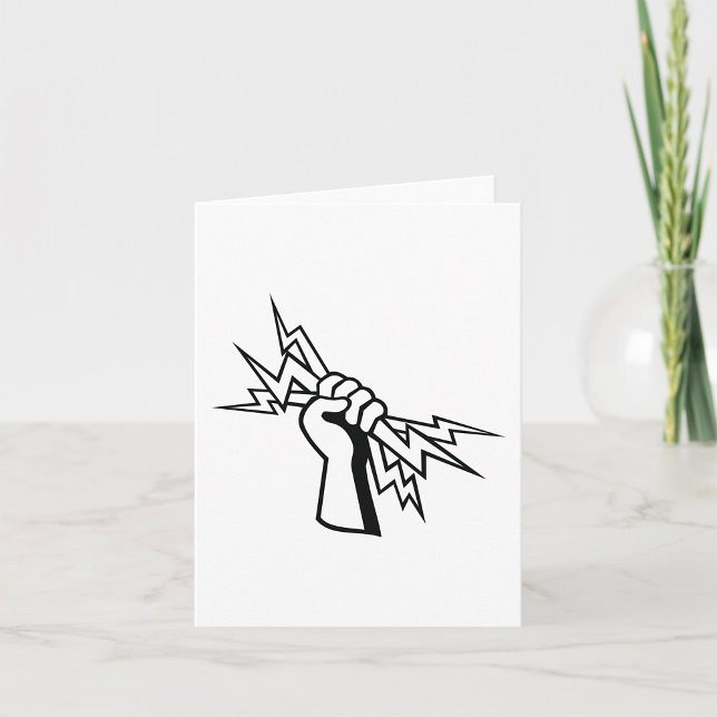 Fist Holding Blitz Bolt Bold Power Karte (Von Creator hochgeladen)