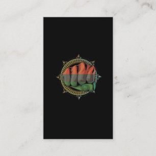 Fist Pan African UNIA Flag Black Liberation Visitenkarte