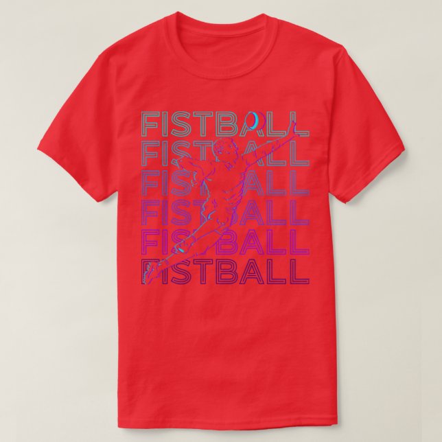 Fistball Retro-Geschenk T-Shirt (Design vorne)
