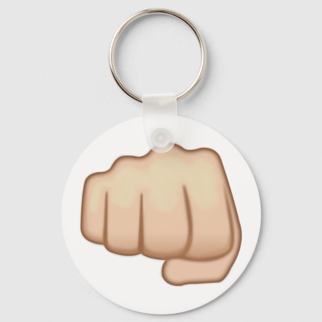 Fisted Hand Sign Emoji Schlüsselanhänger (Vorderseite)