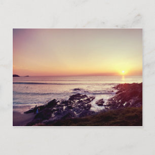 Fistral Beach Sunset Postkarte
