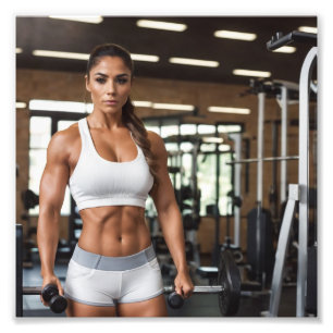 Fit Athletic Toned Gym Babe Fotodruck